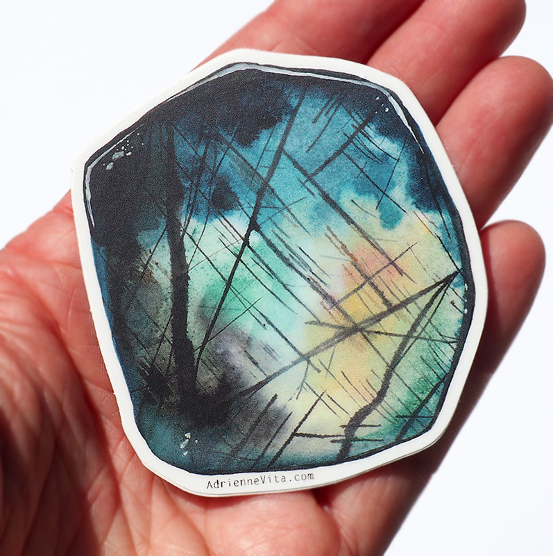 Smoky Quartz crystal - sticker — Adrienne Vita