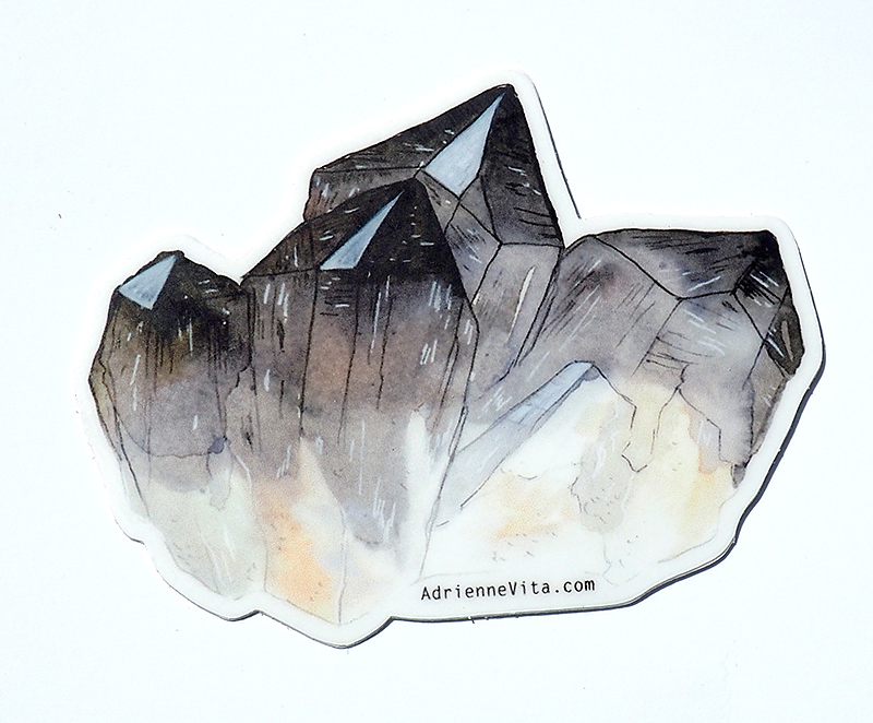 Smoky Quartz crystal - sticker — Adrienne Vita