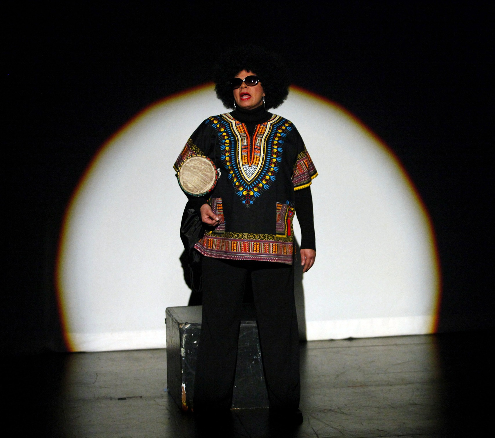 Yvette Heyliger performs an excerpt of Bridge to Baraka in Tribeca Performing Arts Center's Writer's in Performance (2011).Photo Credit: Kena Betancur