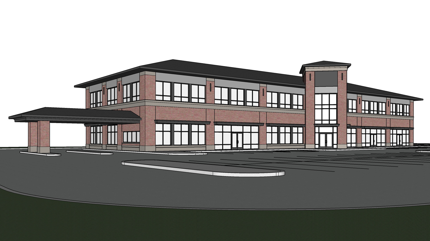 Strip Mall, Retail and Commercial Center, Traditional and Contemporary, West Fargo, North Dakota, exterior image, outdoor space, stores, parking