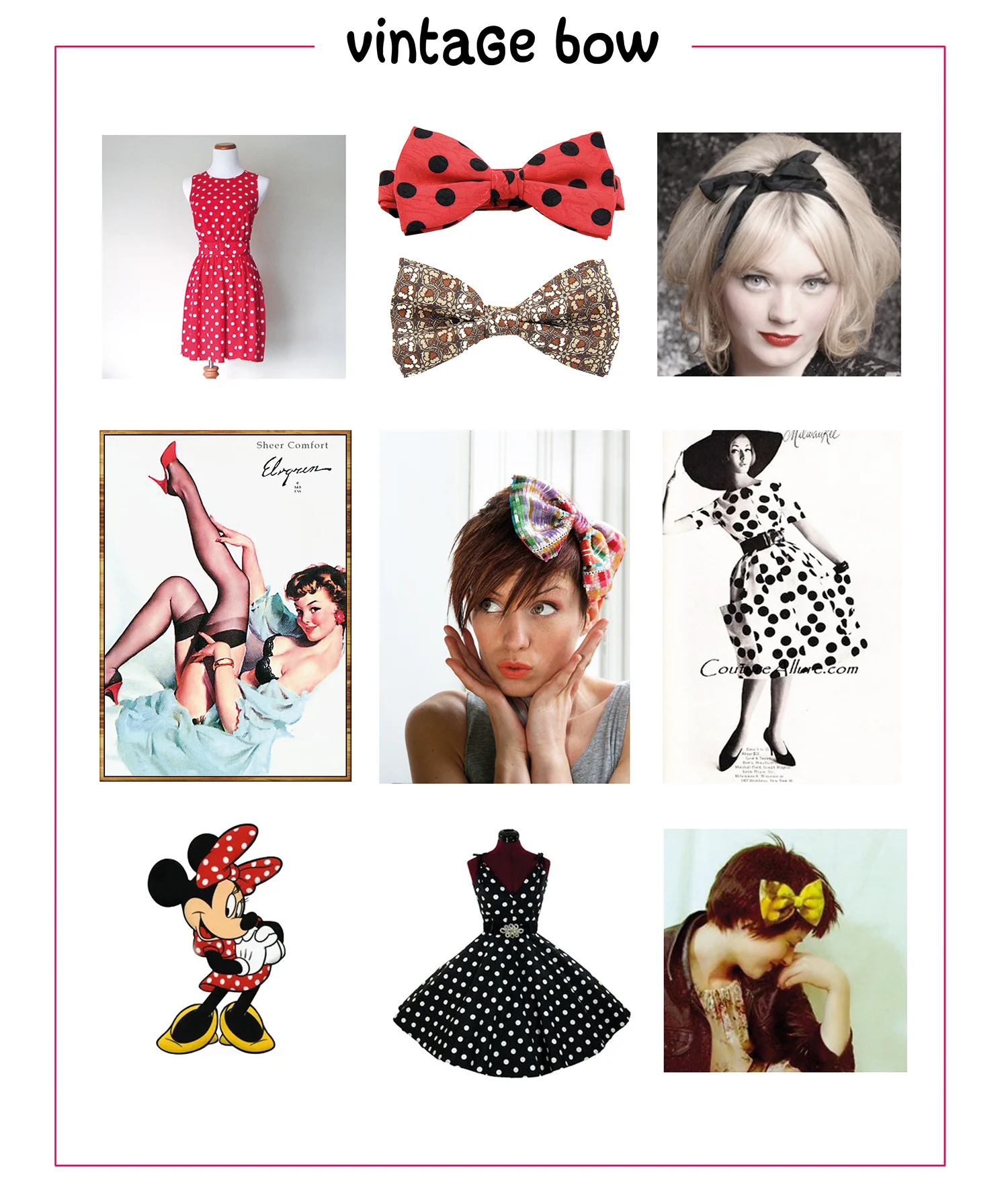 'Vintage Bow Bra' - Mood Board