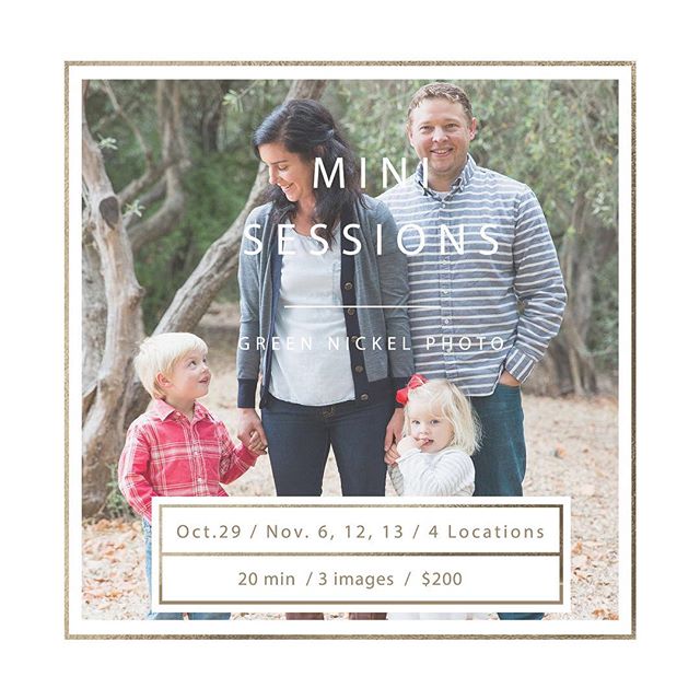 It's time for Fall Mini Sessions! 4 dates and 4 Sonoma County locations! Stay tuned for online booking sign-ups! 🍂🍁