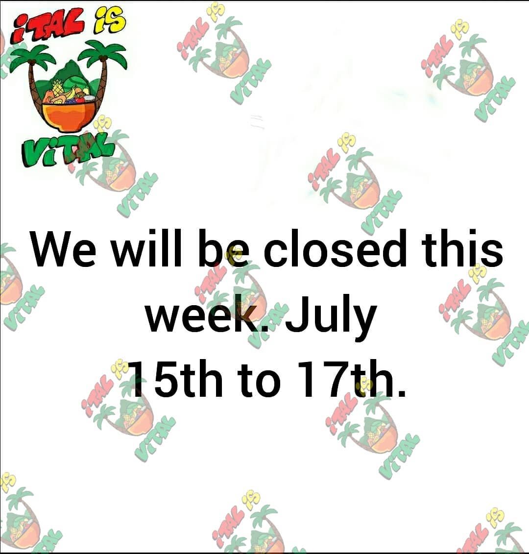 Taking the week off. Catch us next week when we reopen.