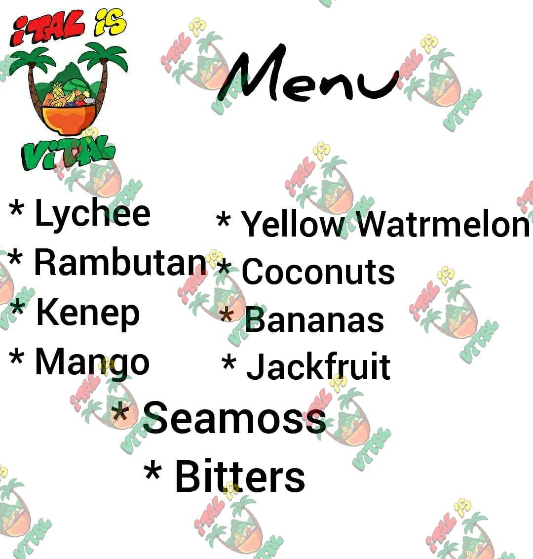 Some of our #Menu for the week.  2620 N Hiawassee Rd Orlando FL #HealthStand where your #HealthIsWealth Thursday to Saturday 11am to 6pm outside of the Max Plaza entrance
 Look for the blue tent #italisvital407