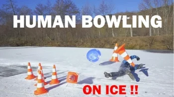 Frozen Lake Human Bowling