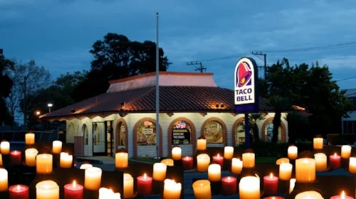 Candlelight Vigil Was Held For A Burned-Down Taco Bell