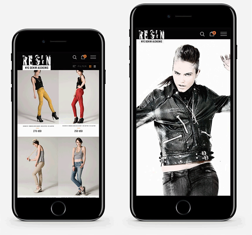 Resin Denim Mobile UI/UX