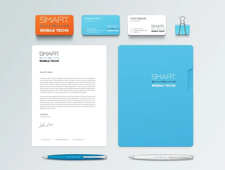 Logo and Branding Package for Smart Mobile Techs designed by Patey Designs