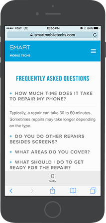 Their FAQ is designed with expandable content.