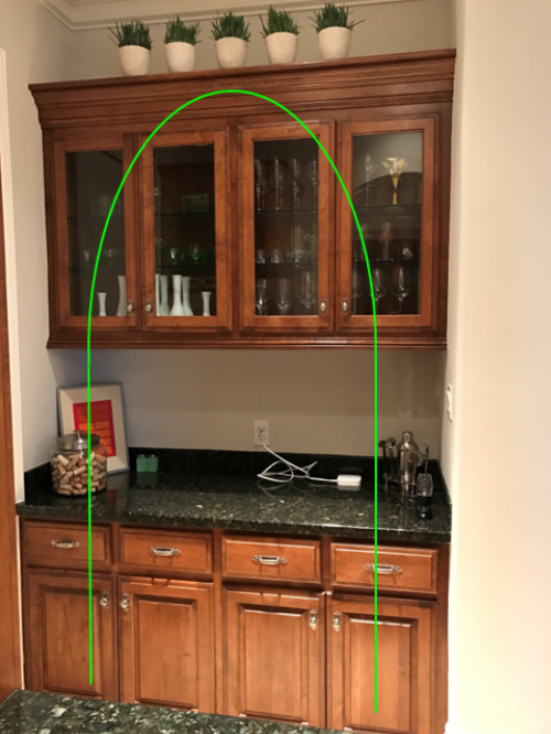 Proposed location of new door. 
