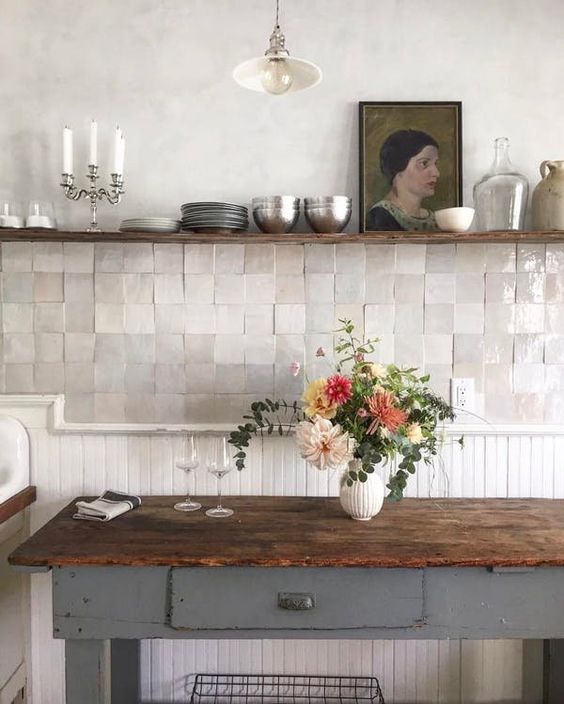 Apartment Therapy featuring Zellige tiles. Designer Unknown.