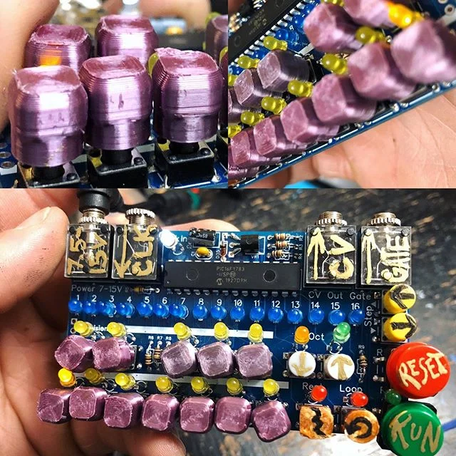 3D-printed button caps! 🆗🏠🐈 #3dprinting #buttons #synthesizer #diy #ok