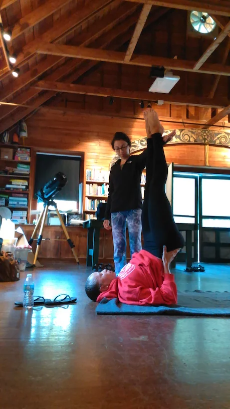 Teaching Shoulder Stand, Sarvancasana