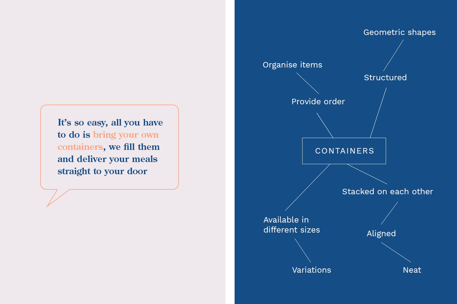 The logo is stacked, aligned and structured, referencing containers and reflecting how Daley Delivery helps organise busy schedules.
