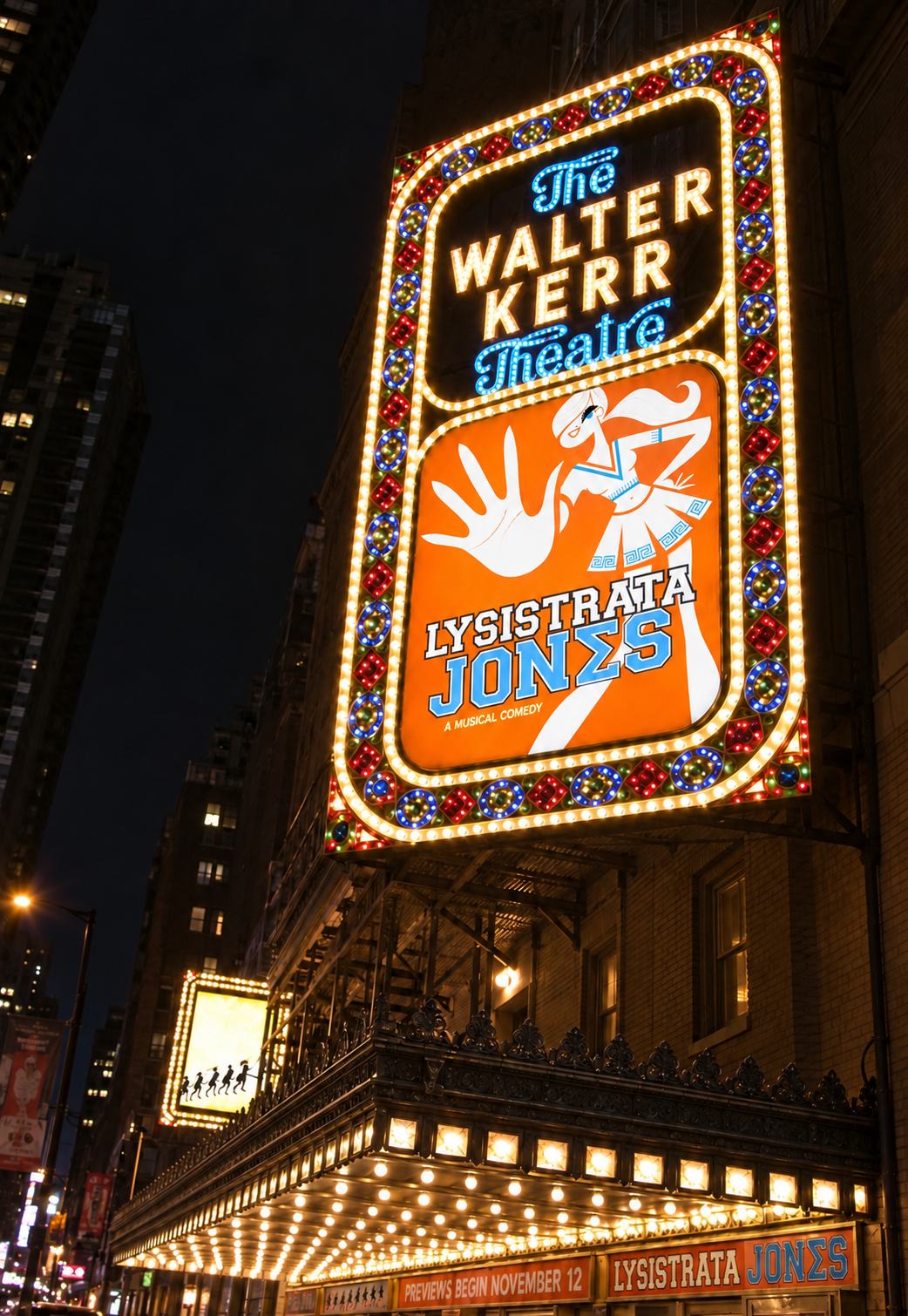 Lysistrata Jones marquee NIGHT.png