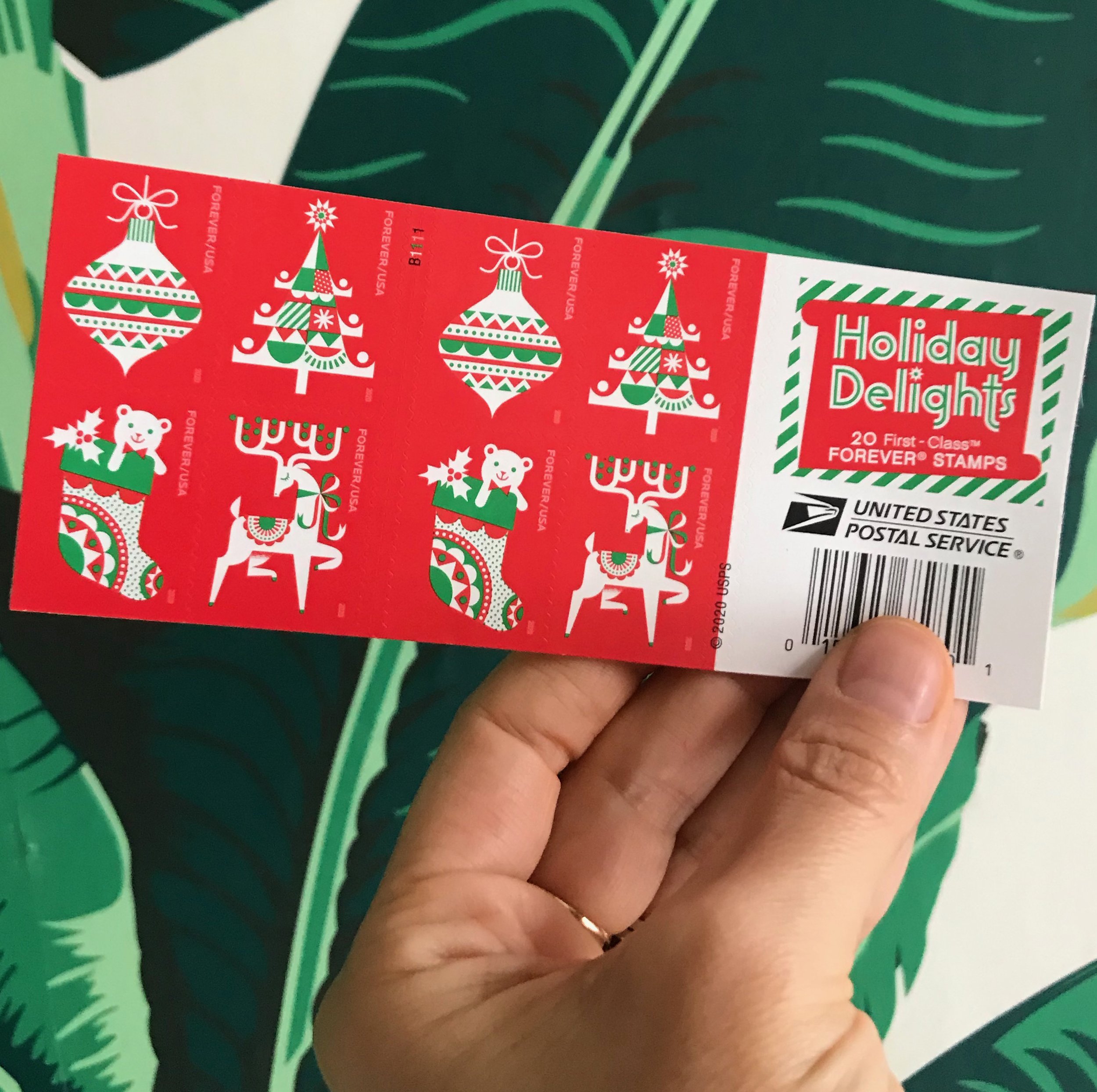 USPS Holiday Delights illustration system designed for stamps, packaging, and nationwide retail distribution.