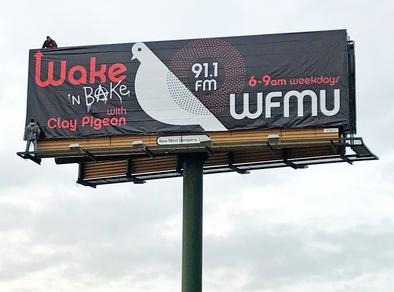 Wake 'n Bake billboard for WFMU