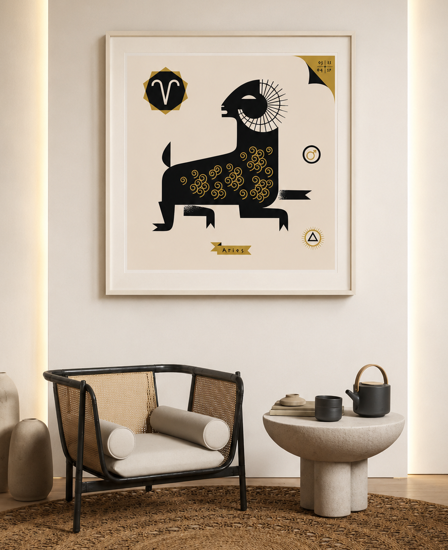 Aries Fine Art Print in room