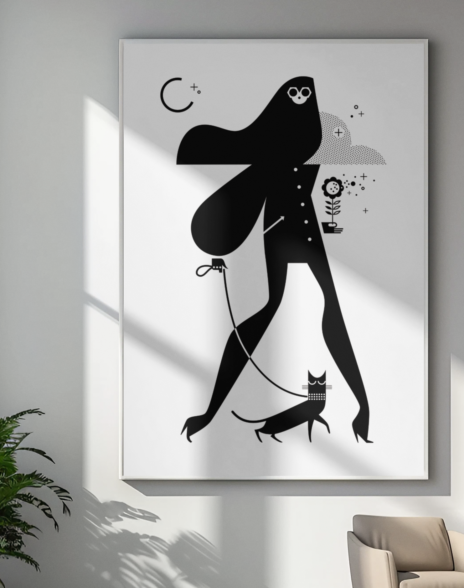 Catwalker Print by Kirsten Ulve created for hospitality and interior environments.