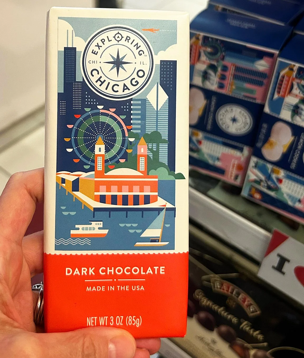 Exploring Chicago chocolate bar package design by Kirsten Ulve