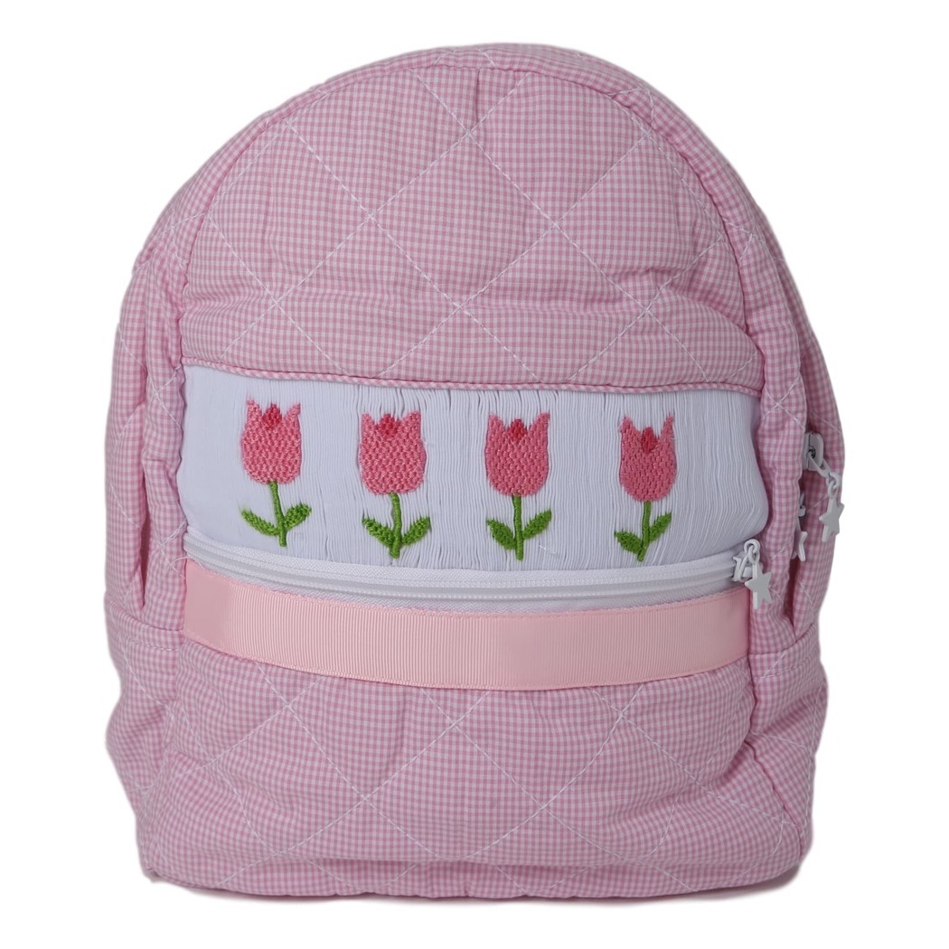 Cecil and Lou Gingham Quilted Smocked Tulip Backpack, $29-.jpg