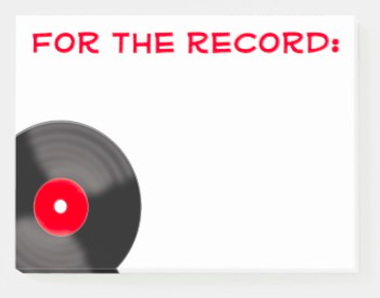 Record Music Teacher Post It