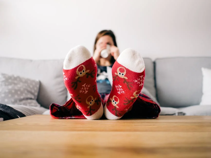 Put your feet up, make some hot chocolate, and watch some Holiday movies.