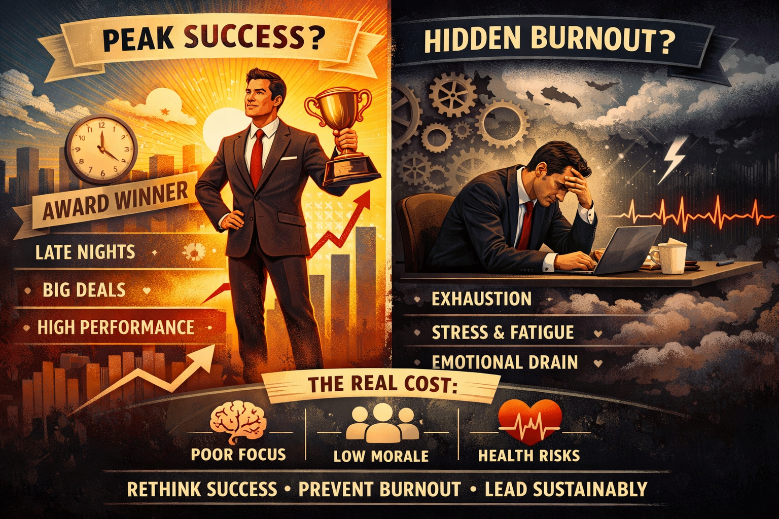 Why Executive Burnout Often Looks Like Peak Success: What It Really Means for Leaders