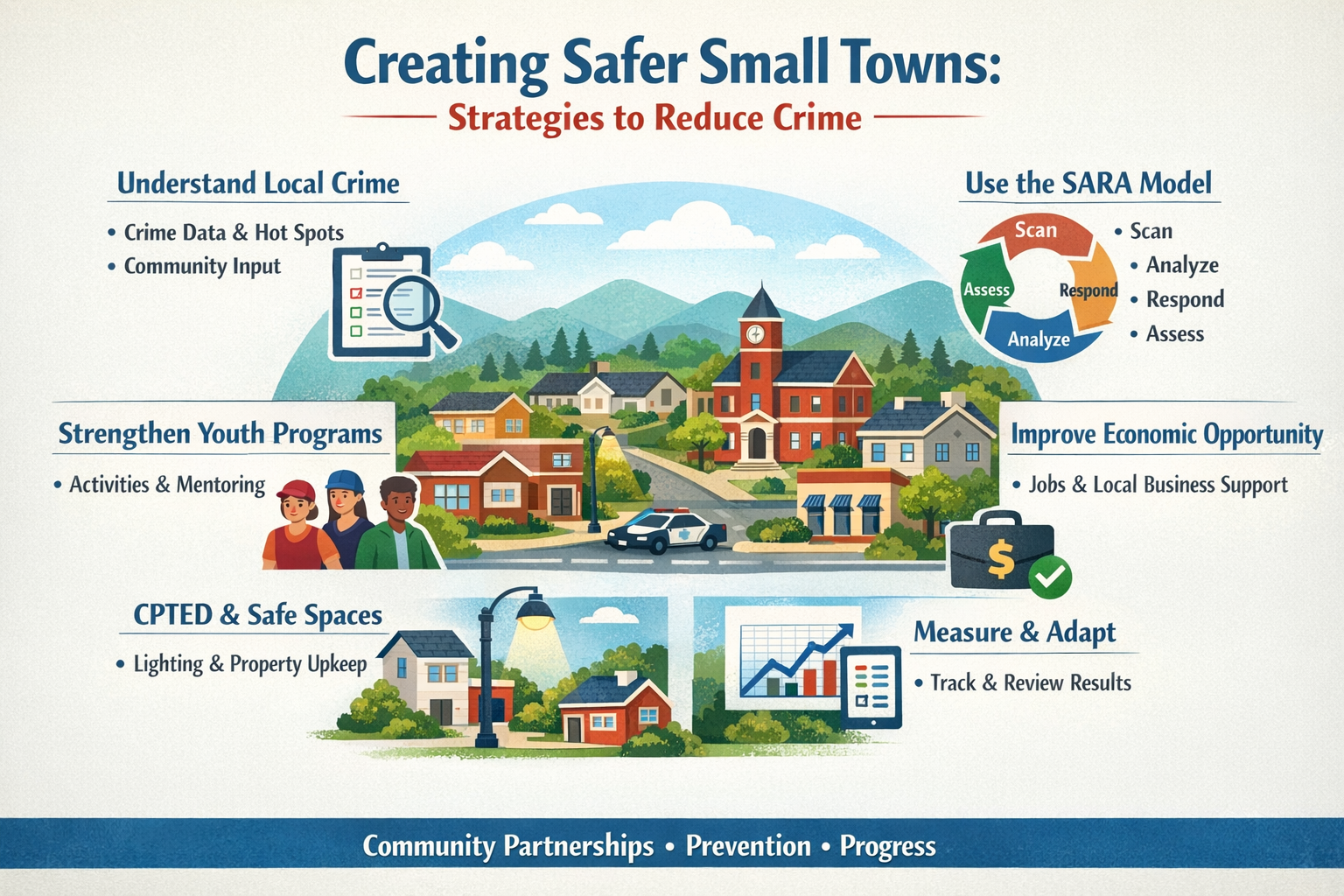 Creating Safer Small Towns: Evidence-Based Strategies to Reduce Crime