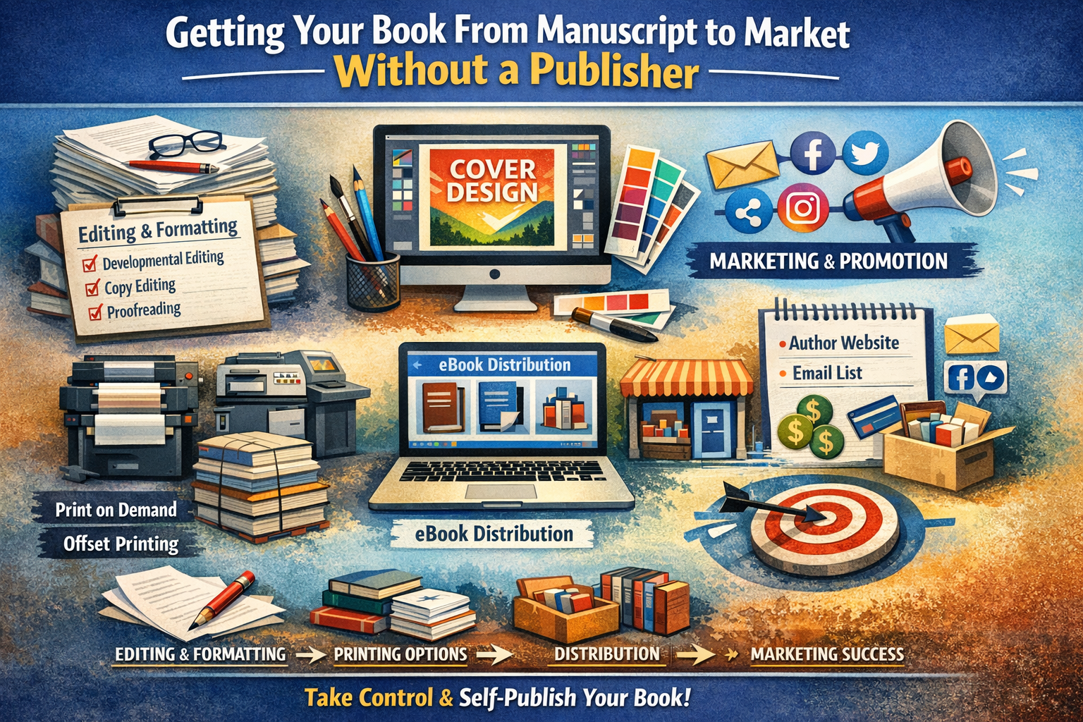Getting Your Book From Manuscript to Market Without a Publisher