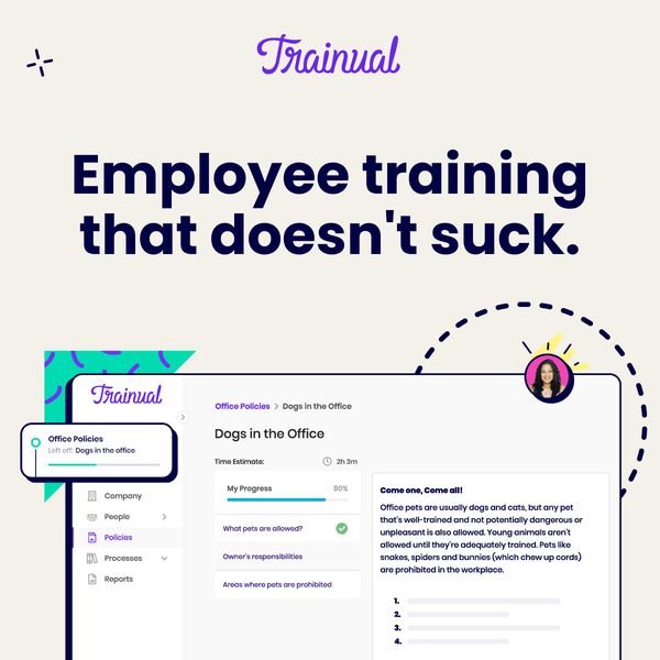Trainual. One system. Every answer.
Get everyone on the same page with an all-in-one employee training platform — built to document faster, drive consistency, reduce costly mistakes, and make trusted answers easy to find. So “Wait, how do I…?” become
