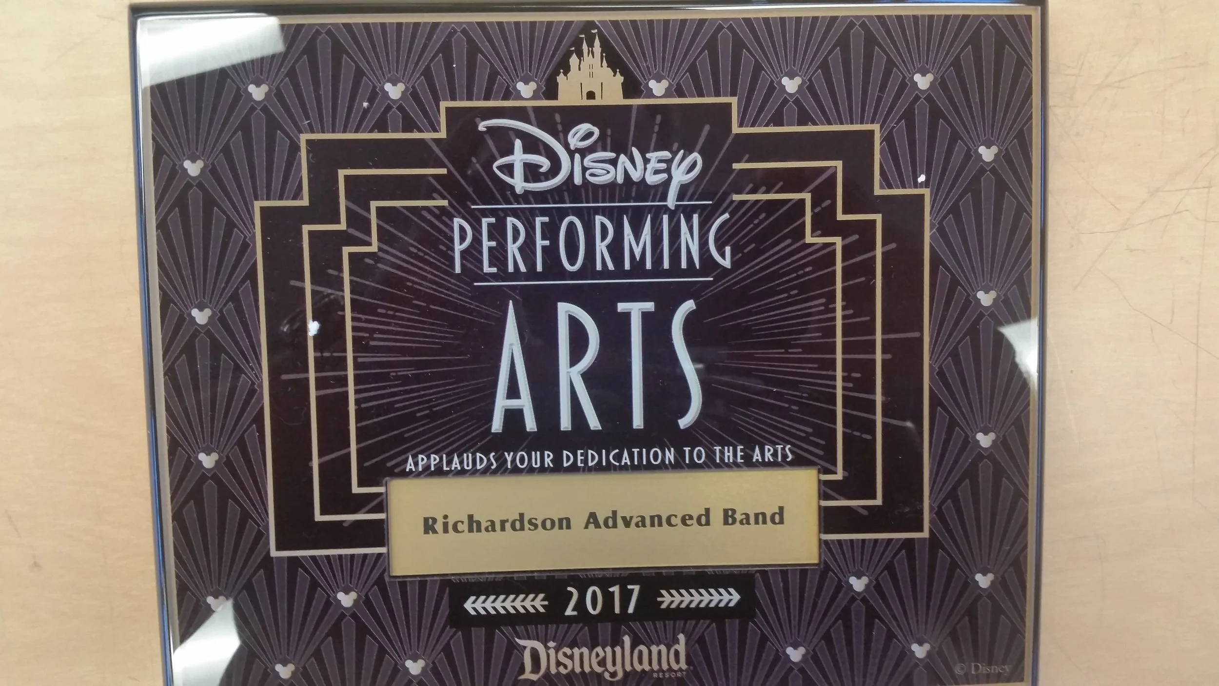 Disneyland Soundtrack Workshop Plaque May 30th. 2017
