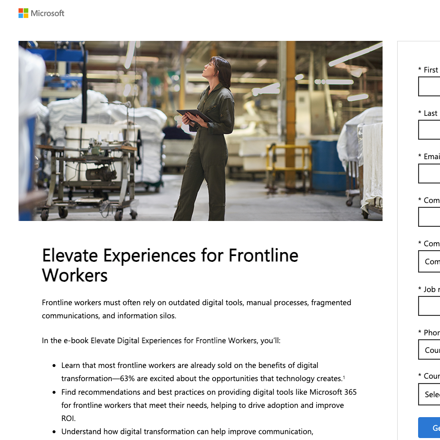 Landing page