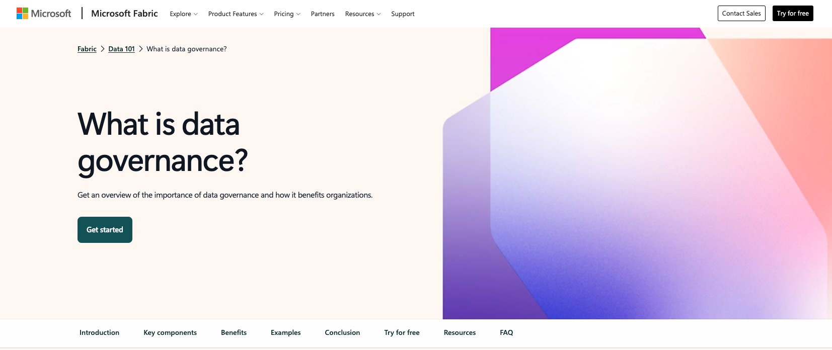 Fabric data governance article