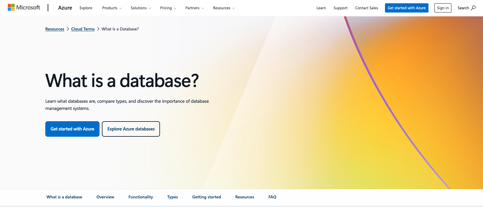Azure database article