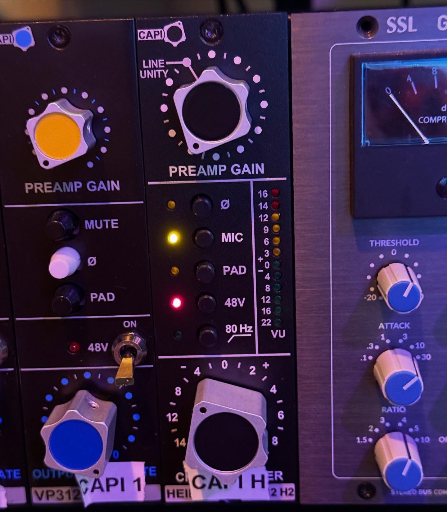 The capi heider H2 has been our favorite and go to preamp at DIMM studios. Thanks @capigear for making amazing gear! #analogue  #capi