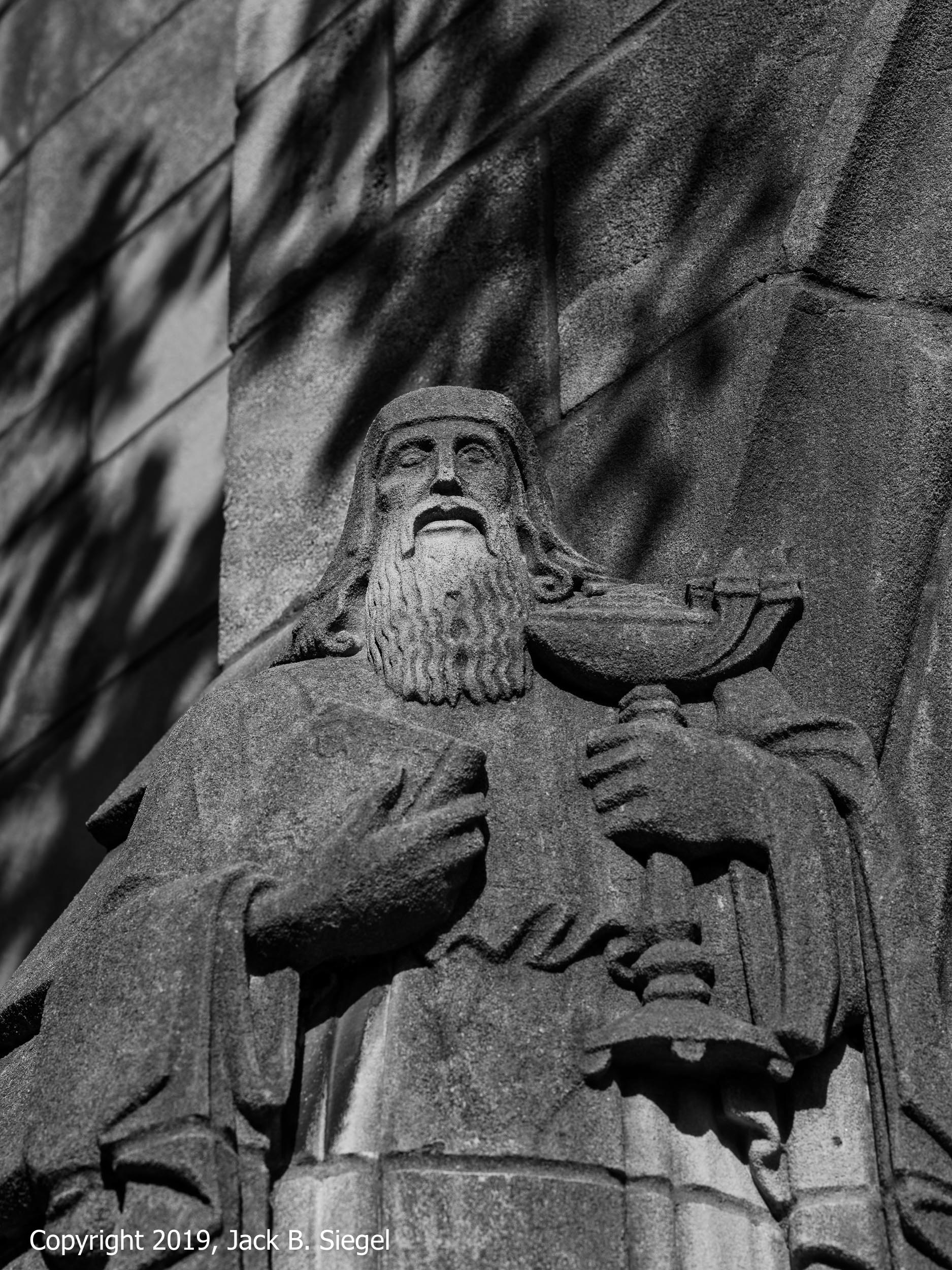 The Sculpture of Learning on the Side of the Rockefeller Chapel