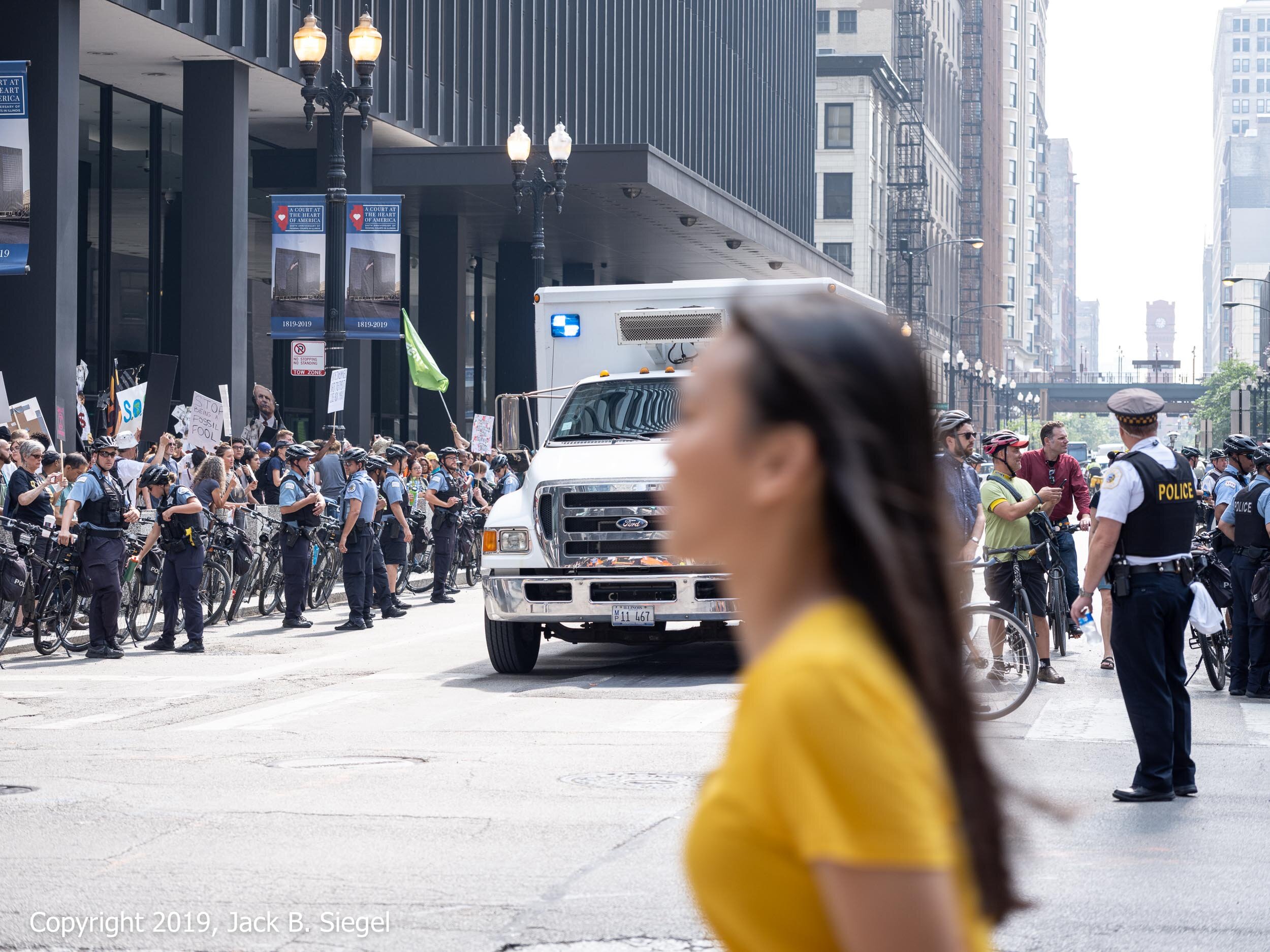 Police Lining Dearborn