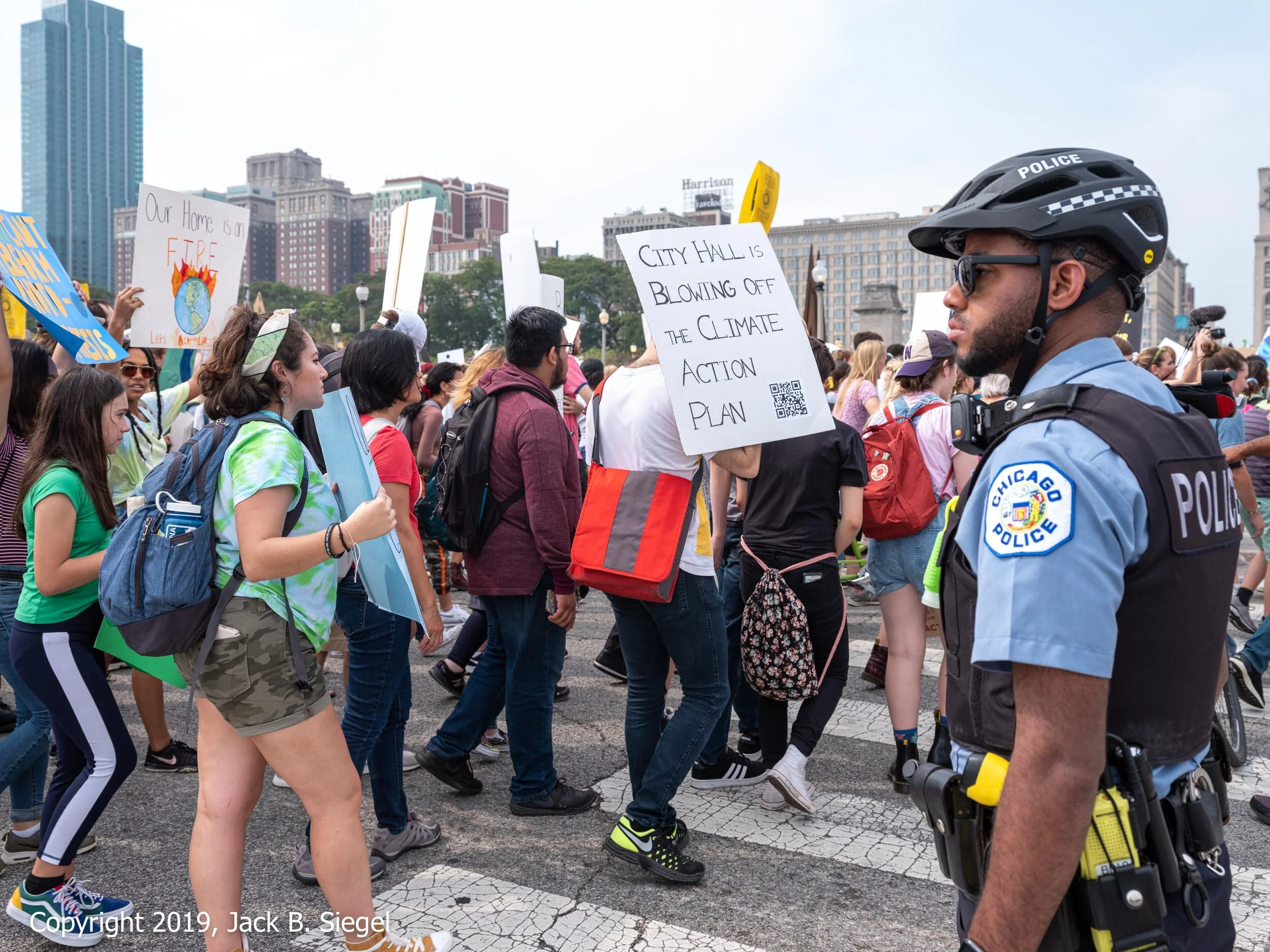 The Police Direct the Marchers