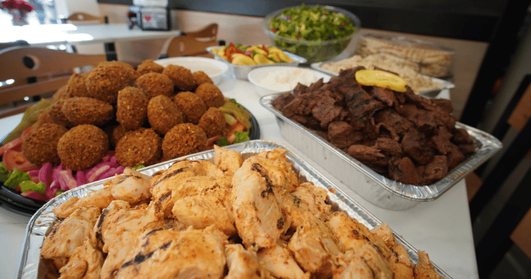 Office catering spread from ANI Catering & Cafe in Belmont MA