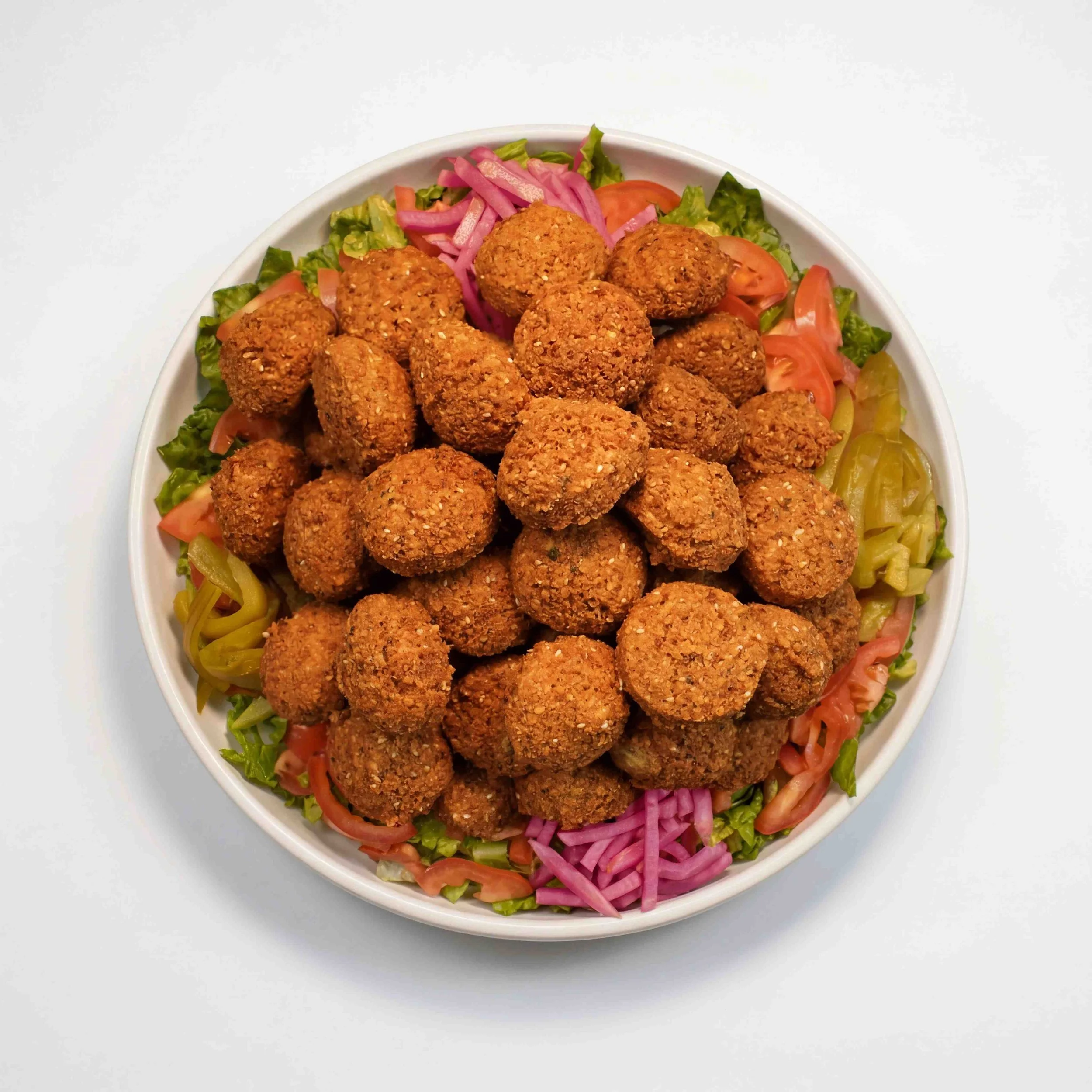 Fresh falafel platter ready for last-minute catering delivery in Boston from ANI Catering & Cafe