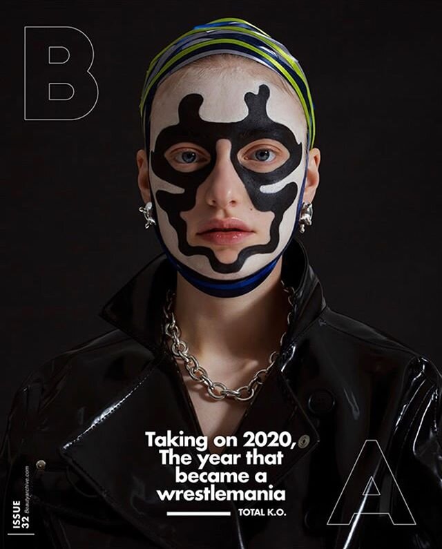 Wrestelmania 2020 Hair all wrapped up! cover story @beautyarchiveofficial photo @beatac coolest makeup by @byelvira and styling by @jberglunds model  @j0hannalarsson @stockholmsgruppen
