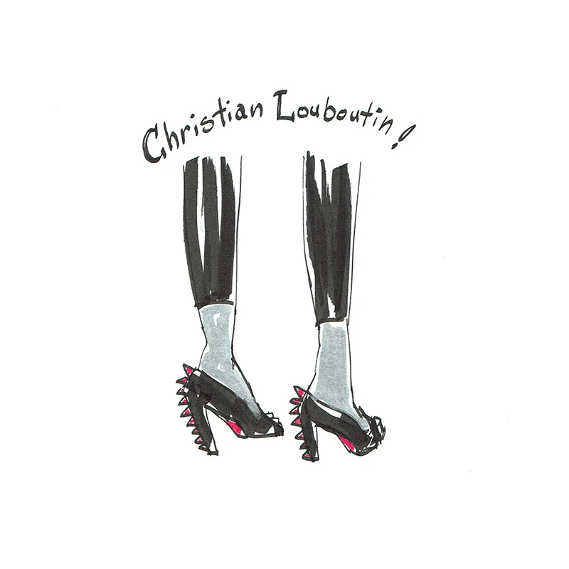 Pencil & Ink - Christian Louboutin shoes
