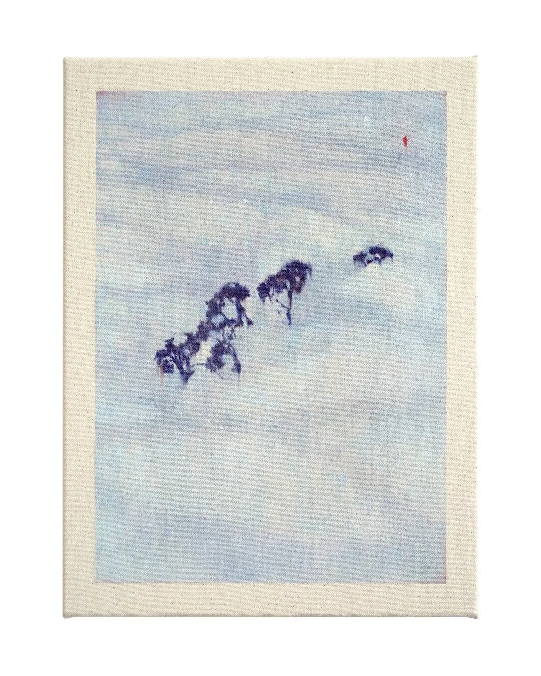 Stillness #04, 2026
12x16"
Oil on canvas 

In this series, I observe and depict plants buried under snow in the middle of winter. Through my life in Montr&eacute;al, I have come to notice the quiet resilience of nature. Even under heavy snow and