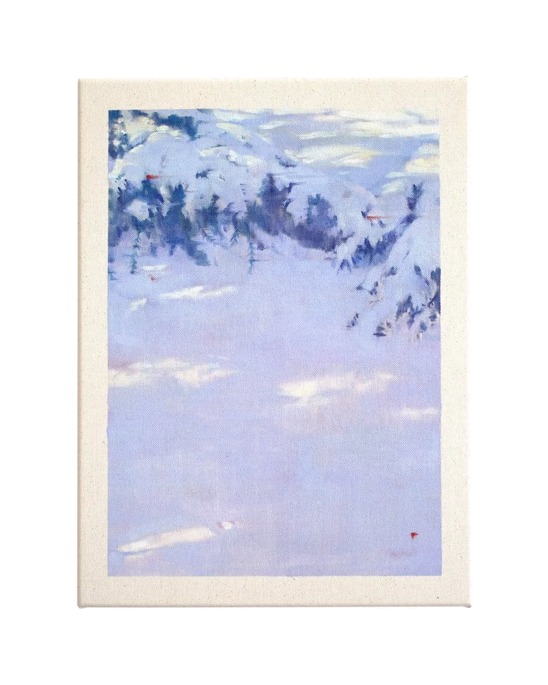 Stillness #02, 2026
12x16&rdquo;
Oil on canvas 

In this series, I observe and depict plants buried under snow in the middle of winter. Through my life in Montr&eacute;al, I have come to notice the quiet resilience of nature. Even under heavy snow an