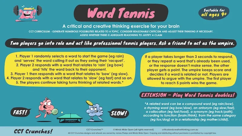 CCT Crunches "Word Tennis"