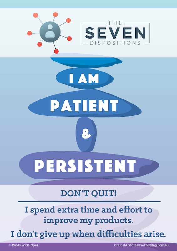 The Seven Dispositions 7-8 Poster "Patient and Persistent"