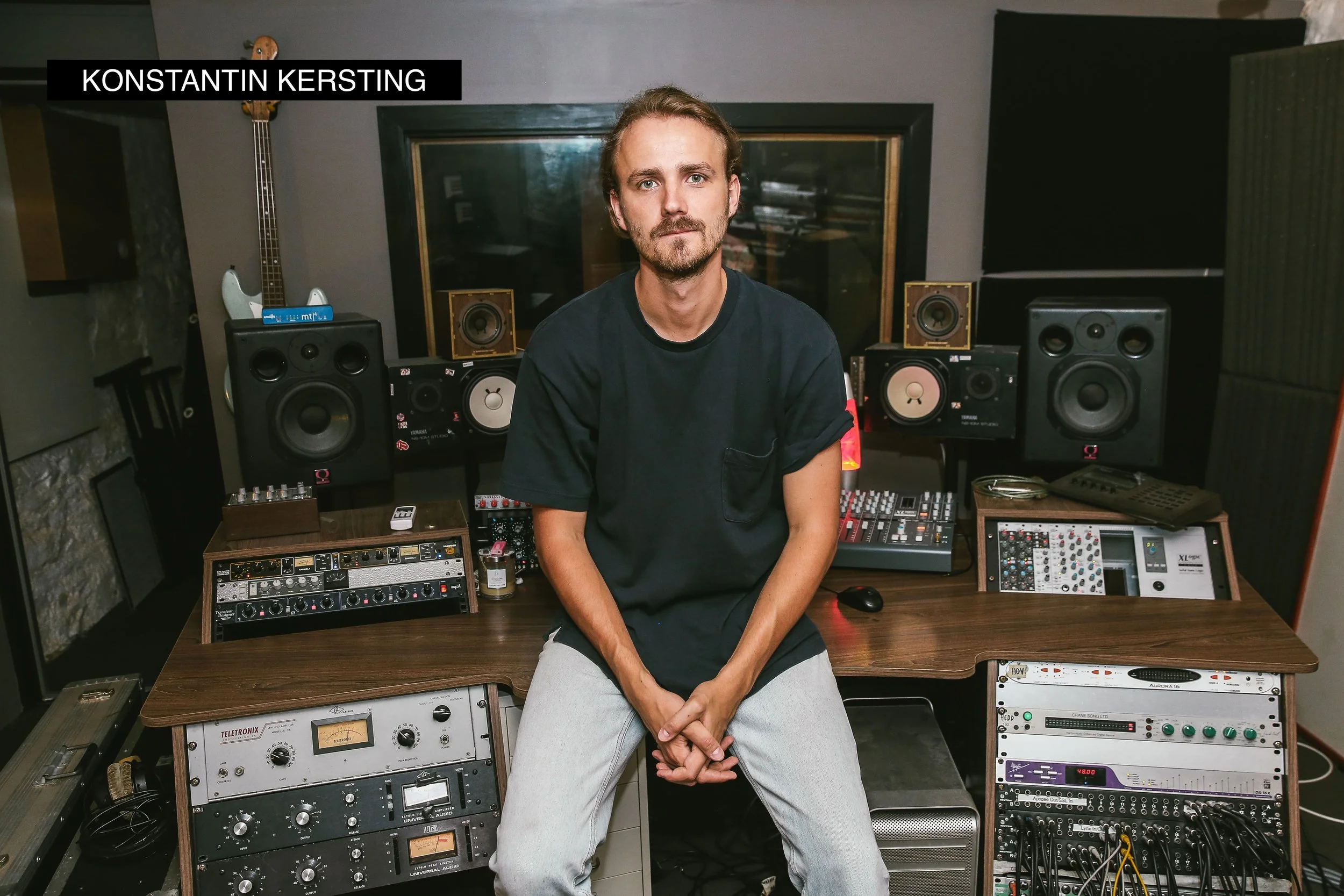 Across the range of different projects Konstantin Kersting has produced, engineered, written and mixed, there’s one constant—his philosophy of working together with the artist. To Kersting, the role of a producer is to help bring an artistic vision to life. It’s about building a relaxed environment, developing good relationships and facilitating creativity—to make the best record possible. Kersting first became obsessed with production while studying at uni, dreaming of replicating the sounds of the music that wowed him. But he got his start in music way before that, learning violin via the Suzuki method when he was four years old, before picking up bass guitar and double bass in his teens and playing with orchestras and jazz ensembles around his hometown of Berlin. After relocating to Australia, Kersting earned a Bachelor of Music from QUT and then started on his production dream, working as an in-house sound engineer at Airlock Studios, under the renowned producer Yanto Browning. He picked up tips and tricks from nationally and internationally acclaimed producers Paul McKercher, David Schuler, Mirko Vogel, Paul Dempsey and Tom Iansek. Since the start of his career, Kersting has worked across a range of different genres for a range of different artists, including: The Jungle Giants, The Church, Mallrat, WAXX, The Belligerents, Tia Gostelow & Moses Gunn Collective.