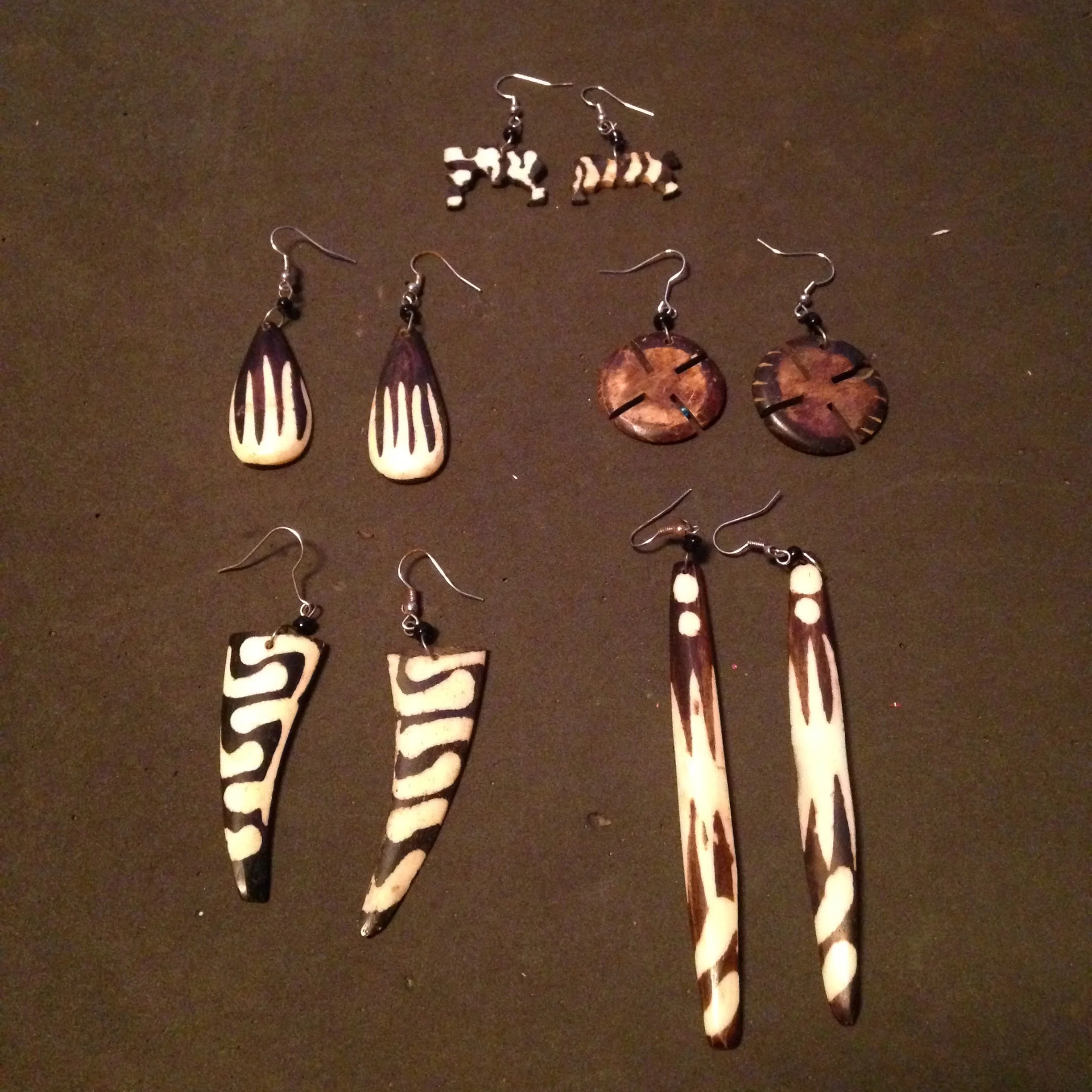 Bone earrings