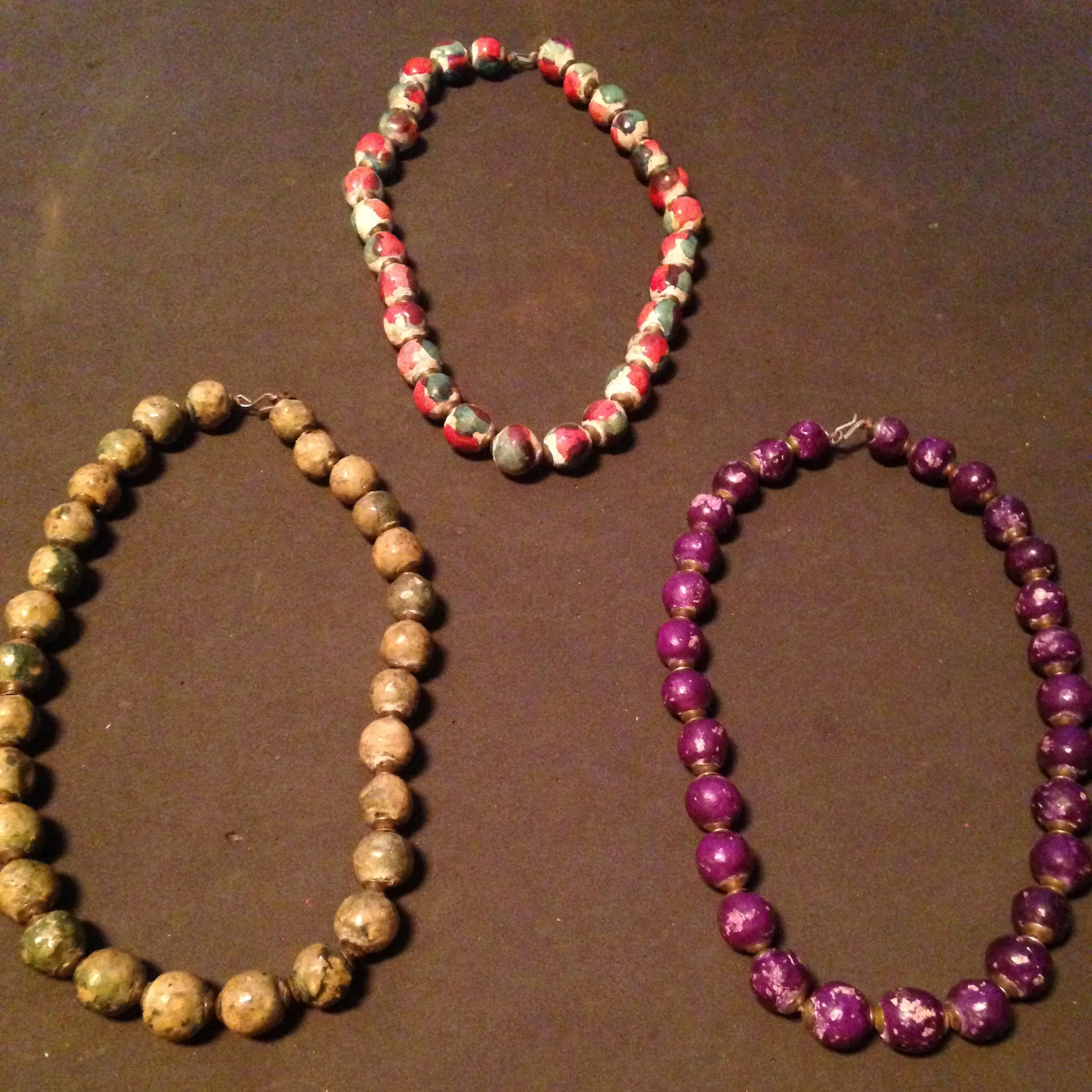 Clay bead necklace